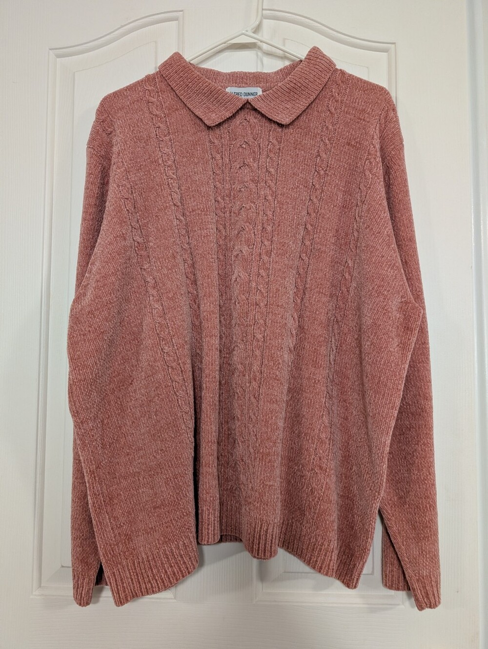 Vintage Alfred Dunner Chenille Polo Sweater
